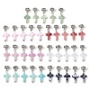 35Pcs 7 Colors Acrylic Imitation Gemstone Pendants PALLOY-JF03223-1