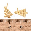 925 Sterling Silver Hollow Christmas Tree Stud Earrings EJEW-F397-01G-3