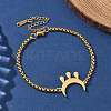 Moon 304 Stainless Steel Link Bracelets BJEW-M097-02G-1