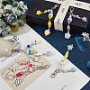 5Pcs Acrylic & Resin & Porcelain Pendant Decoration HJEW-DR00155-4