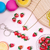 30Pcs Electroplate Opaque Acrylic Pendants PACR-SC0001-10-4