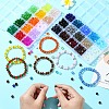 Rondelle Glass & Alloy Rhinestone Spacer Beads Jewelry Making Findings Kits DIY-YW0011-13-4