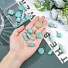 20Pcs 5 Style Dyed Synthetic Turquoise Pendants G-SC0001-76-3