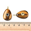 Natural Tiger Eye Pendants G-H318-04G-02-3