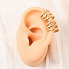 304 Stainless Steel Triple C-Shaped Cuff Earrings EJEW-K268-82G-3