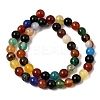Natural Agate Beads Strands G-F417-05-8mm-8
