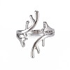 Branch Cuff Finger Rings for Girl Women RJEW-S038-197-2