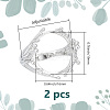 2Pcs Adjustable Brass Finger Rings Components FIND-GO0002-77B-2