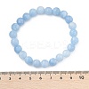 Natural & Dyed White Jade Bead Stretch Bracelets BJEW-K212-B-018-5