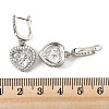 925 Sterling Silver Micro Pave Cubic Zirconia Dangle Hoop Earrings EJEW-F371-01C-01-4