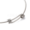 Tarnish Resistant Adjustable 304 Stainless Steel Expandable Bangle Making STAS-D071-2