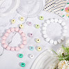 140Pcs 7 Colors Spray Painted Wood European Beads WOOD-GL0001-18-6