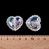 UV Plating Rainbow Iridescent Acrylic Beads OACR-P016-02-01-4