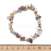 Natural Botswana Agate Chip Beaded Stretch Bracelets for Women Men BJEW-L038-01C-5
