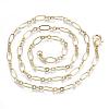 Brass Cable Chains Necklace Making MAK-S072-16A-KC-2