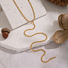 304 Stainless Steel Oval Ball Chain Y Necklaces for Women LS-NJEW-Z104-02G-1
