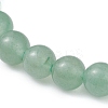 Natural Green Aventurine & Brass Round Beaded Stretch Bracelets for Women BJEW-JB12266-01-4