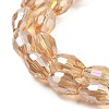 Transparent Electroplate Glass Beads Strands EGLA-A037-T6x8mm-B05-3
