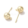 Brass Studs Earrings Finding KK-K383-03C-G-2