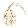 DIY Egg Shape Handmade Hollow Out Graffiti Wood WOOD-G007-01F-3