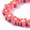 Handmade Flower Polymer Clay Beads Strands LS-CLAY-M003-07K-3
