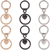6Pcs 3 Colors Alloy Keychain Clasps FIND-SC0014-43-1