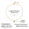 Square Cubic Zirconia Pendant Necklaces with 304 Stainless Steel Real 18K Gold Plated Cable Chains for Women DB6787-1-1