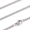 Tarnish Resistant 304 Stainless Steel Box Chain Necklaces STAS-G083-70P-1