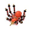 Halloween Theme Dyed Synthetic Turquoise & Glass Seed Beads Pendants PALLOY-MZ00774-04-6