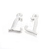 Silver Color Plated Alloy Letter Pendants LS-PALLOY-J718-01S-L-1