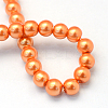 Baking Paint Pearlized Glass Pearl Round Bead Strands X-HY-Q330-8mm-36-4