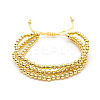 Brass Round Beaded Braided Beaed Bracelets WT6020-1-5