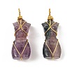 Natural & Synthetic Mixed Gemstone Pendants G-K338-30G-2