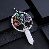 Natural Quartz Crystal Chakra Tree of Life Big Pendants PW-WG3A20C-01-1
