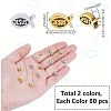160Pcs 2 Colors Tibetan Style Alloy Beads FIND-AR0005-44-2