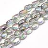 Plated Natural Quartz Crystal Beads Strands G-R439-34B-1