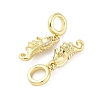 Brass Micro Pave Cubic Zirconia European Dangle Charms KK-D325-20G-01-2