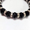 Faceted Rondelle Glass Beads Bracelet B231-27-3