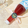 Brass Wax Seal Stamp with Rosewood Handle AJEW-WH0412-0022-5