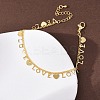 Brass Charm Bracelets BJEW-C140-06G-3