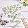 10.5~11 Yards Polyester Embroidery Leaf Ribbons OCOR-GO0001-10-4