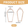 20Pcs Alloy Open Back Bezel Pendants FIND-CA0011-50RG-2