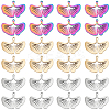 24Pcs 3 Colors 304 Stainless Steel Pendants STAS-DC0012-09-1