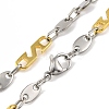 201 Stainless Steel Oval Links Chain Necklace NJEW-F22-39S-GP-2
