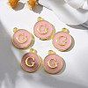 Golden Plated Alloy Enamel Charms ENAM-S118-07G-5