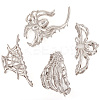 4Pcs 4 Style Halloween Alloy Claw Hair Clips for Women Girls AJEW-TA0001-90-1