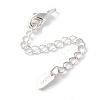 Brass Lobster Clasps & Ends with Chain KK-F880-35S-1