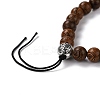 Wood Beads Stretch Bracelets Making BJEW-PH00009-18-3