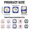 10Pcs 5 Colors Opaque Acrylic Beads SACR-YW0001-90-2