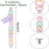 4Pcs 4 Style Acrylic Curb Chain for DIY Mobile Straps AJEW-CA0002-39-2